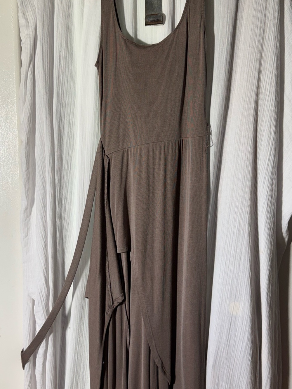 Sleeveless Taupe Women’s Flowing Maxi Dress